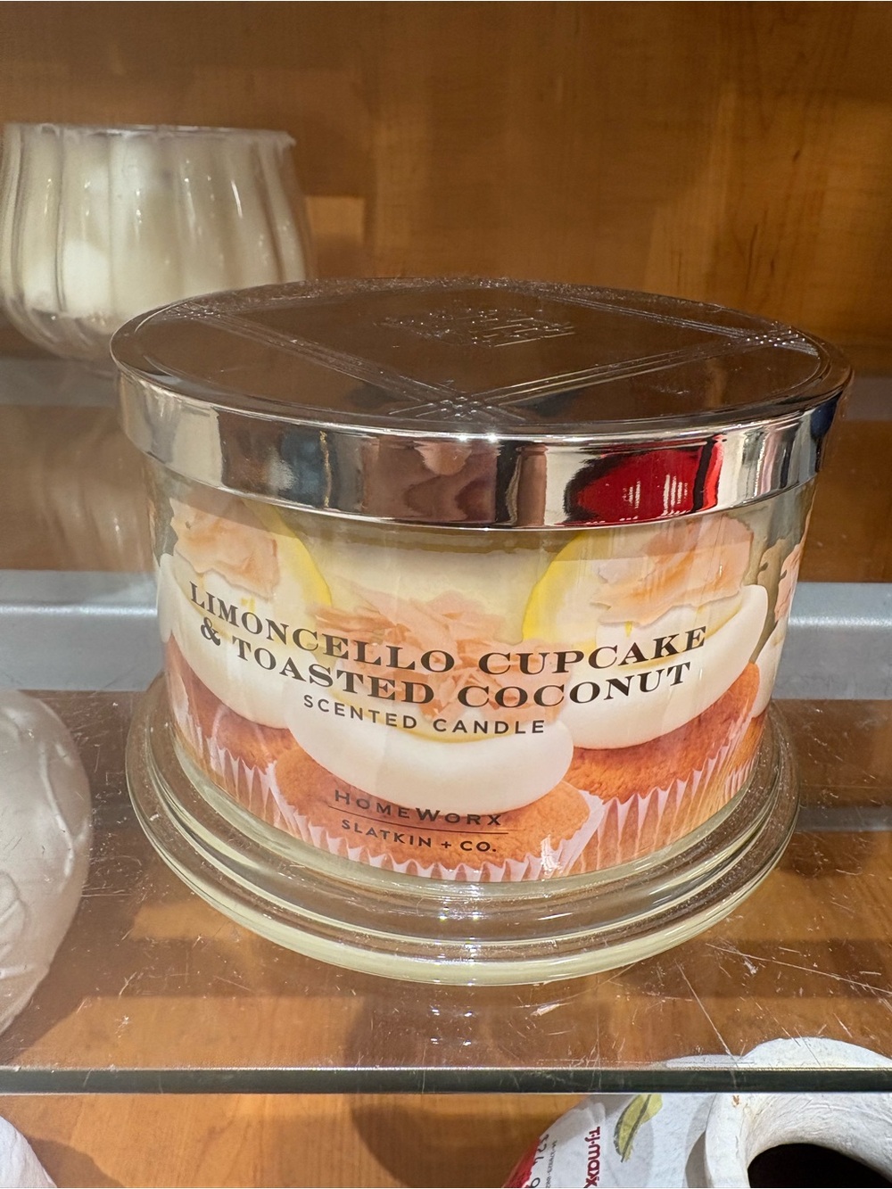 HomeWorx Limoncello Cupcake & Toasted Coconut Scented Candle - Cream